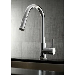 Kingston Brass Gourmetier Concord Single-Handle Kitchen Faucet with Pull-Down Sprayer