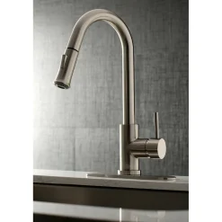 Kingston Brass Gourmetier Concord Single-Handle Kitchen Faucet with Pull-Down Sprayer