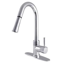 Kingston Brass Gourmetier Concord Single-Handle Kitchen Faucet with Pull-Down Sprayer