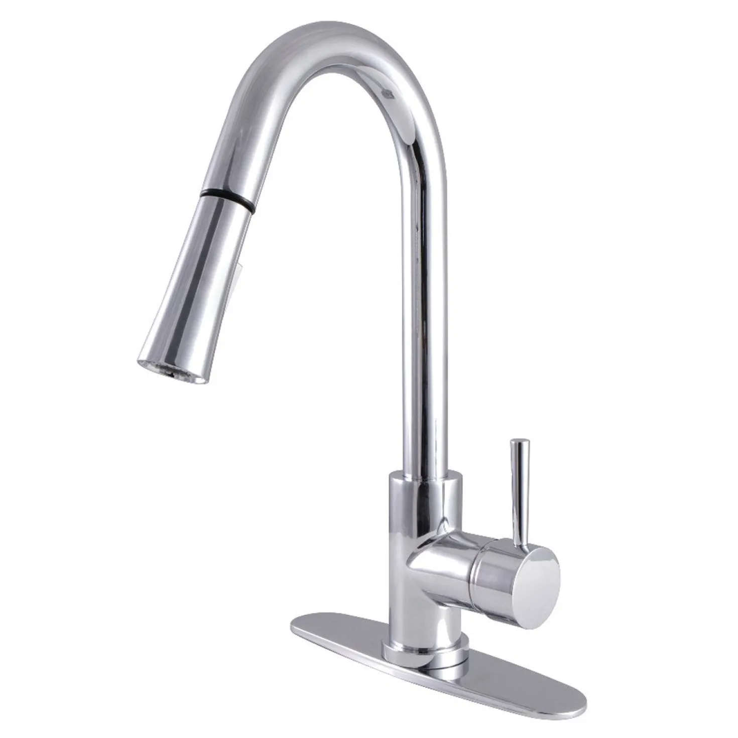 Kingston Brass Gourmetier Concord Single-Handle Kitchen Faucet with Pull-Down Sprayer