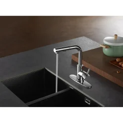 Kingston Brass Gourmetier Concord Single-Handle Kitchen Faucet with Pull-Out Sprayer