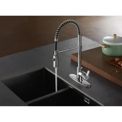 Kingston Brass Gourmetier Continental Single-Hole Single-Handle Pre-Rinse Kitchen Faucet