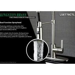 Kingston Brass Gourmetier Continental Single-Hole Single-Handle Pre-Rinse Kitchen Faucet