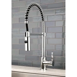 Kingston Brass Gourmetier Continental Single-Hole Single-Handle Pre-Rinse Kitchen Faucet