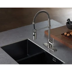 Kingston Brass Gourmetier Continental Single-Hole Single-Handle Pre-Rinse Kitchen Faucet