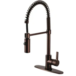 Kingston Brass Gourmetier Continental Single-Hole Single-Handle Pre-Rinse Kitchen Faucet