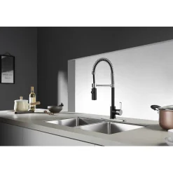 Kingston Brass Gourmetier Continental Single-Hole Single-Handle Pre-Rinse Kitchen Faucet