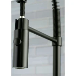 Kingston Brass Gourmetier Continental Single-Hole Single-Handle Pre-Rinse Kitchen Faucet