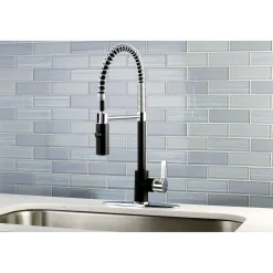 Kingston Brass Gourmetier Continental Single-Hole Single-Handle Pre-Rinse Kitchen Faucet