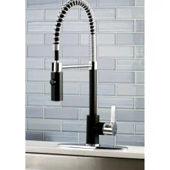 Kingston Brass Gourmetier Continental Single-Hole Single-Handle Pre-Rinse Kitchen Faucet
