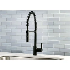 Kingston Brass Gourmetier Continental Single-Hole Single-Handle Pre-Rinse Kitchen Faucet