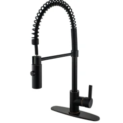 Kingston Brass Gourmetier Continental Single-Hole Single-Handle Pre-Rinse Kitchen Faucet