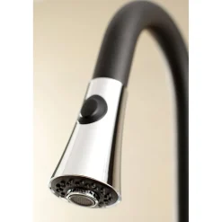 Kingston Brass Gourmetier Continental Deck Mount Single-Handle Pull-Down Kitchen Faucet