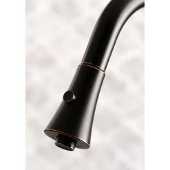 Kingston Brass Gourmetier Continental Deck Mount Single-Handle Pull-Down Kitchen Faucet