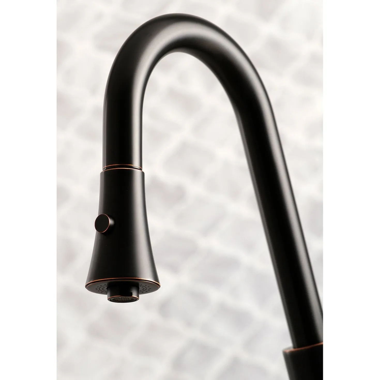 Kingston Brass Gourmetier Continental Deck Mount Single-Handle Pull-Down Kitchen Faucet