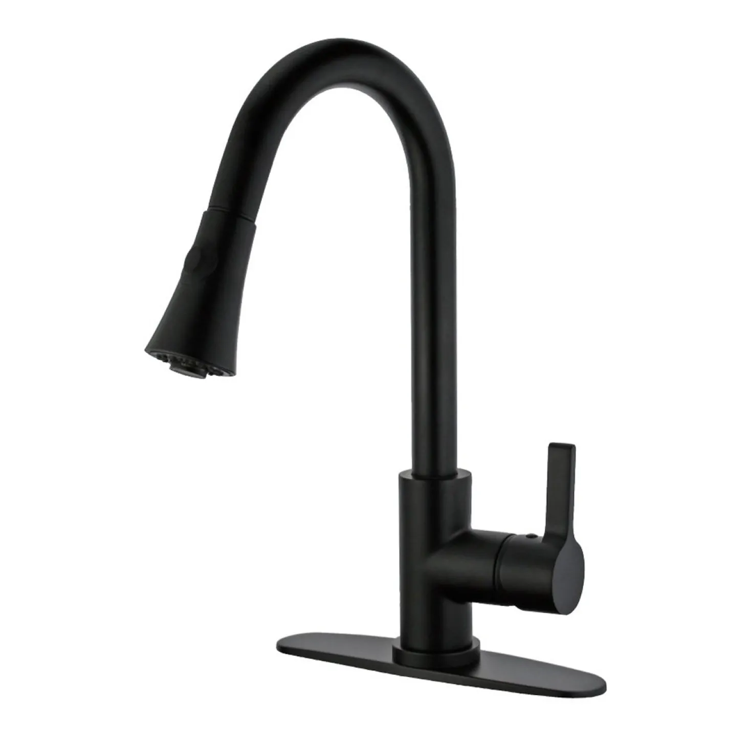 Kingston Brass Gourmetier Continental Deck Mount Single-Handle Pull-Down Kitchen Faucet