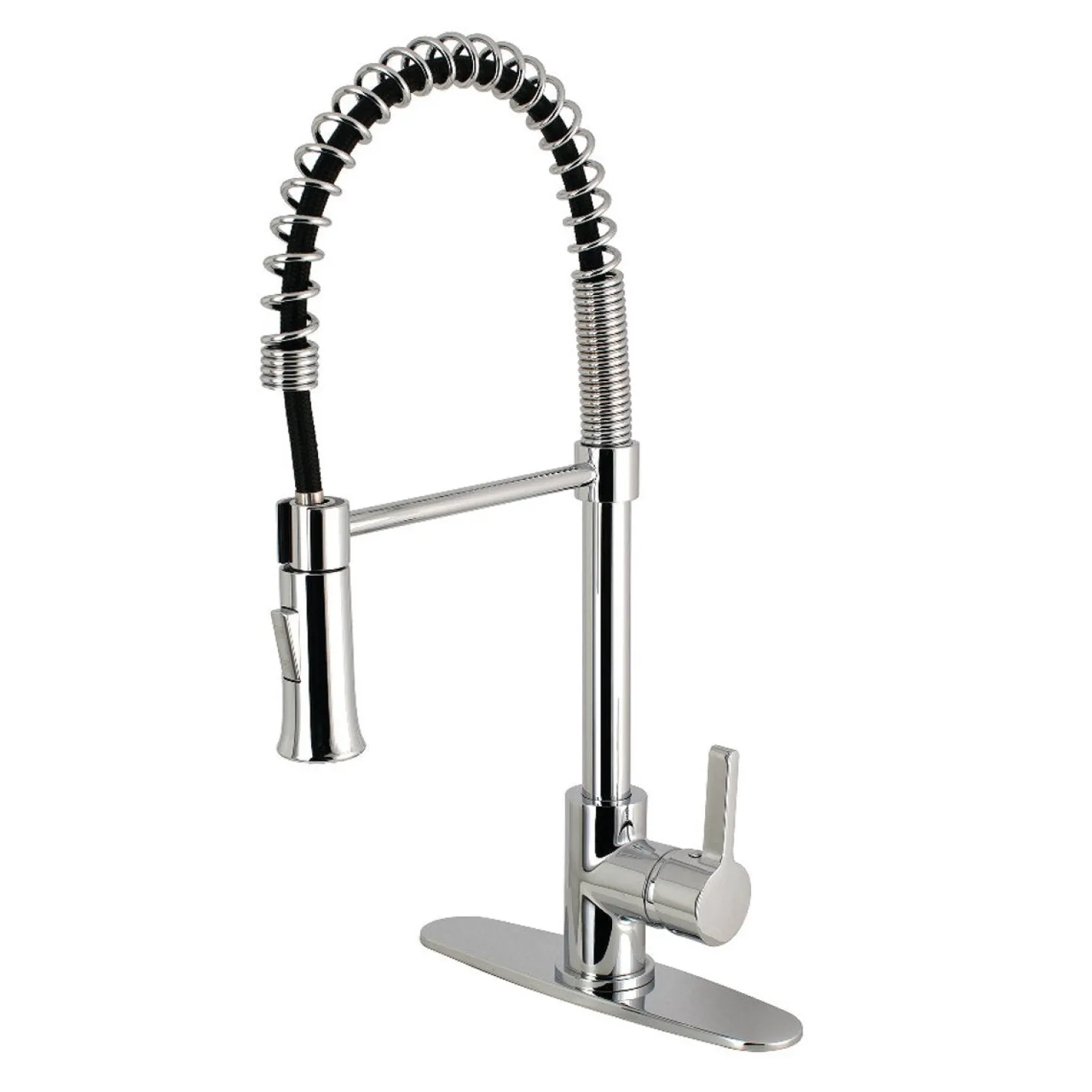 Kingston Brass Gourmetier Continental Single-Handle Pull-Down Kitchen Faucet