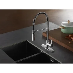 Kingston Brass Gourmetier Continental Single-Handle Pull-Down Kitchen Faucet