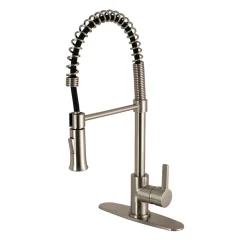 Kingston Brass Gourmetier Continental Single-Handle Pull-Down Kitchen Faucet