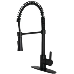 Kingston Brass Gourmetier Continental Single-Handle Pull-Down Kitchen Faucet
