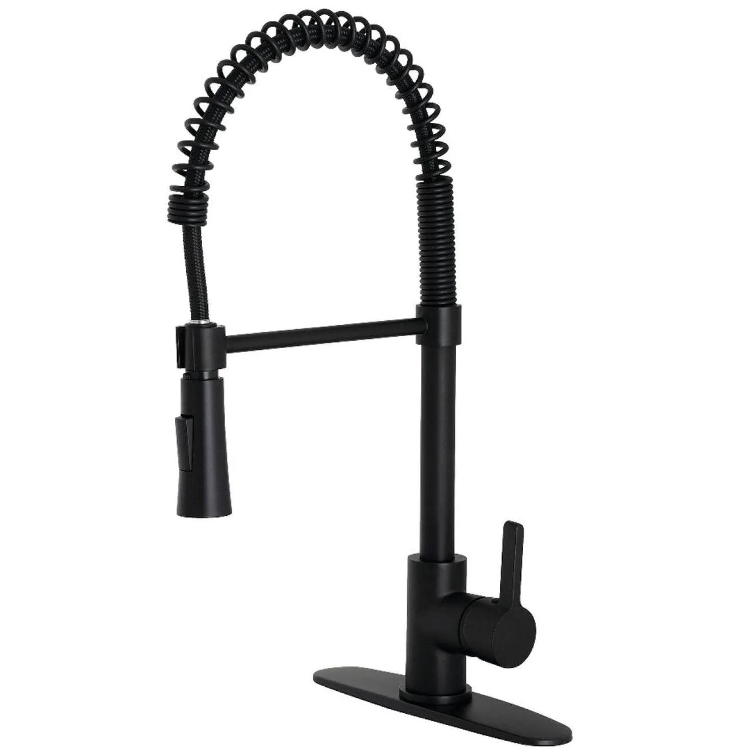Kingston Brass Gourmetier Continental Single-Handle Pull-Down Kitchen Faucet