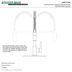Kingston Brass Gourmetier Concord Pre-Rinse Kitchen Faucet
