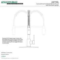 Kingston Brass Gourmetier Concord Pre-Rinse Kitchen Faucet
