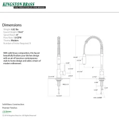 Kingston Brass Gourmetier Concord Pre-Rinse Kitchen Faucet