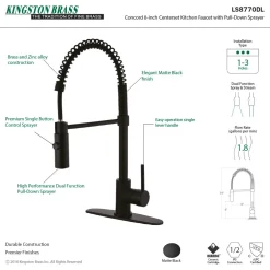 Kingston Brass Gourmetier Concord Pre-Rinse Kitchen Faucet