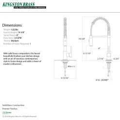Kingston Brass Gourmetier Concord Pre-Rinse Kitchen Faucet