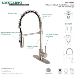 Kingston Brass Gourmetier Concord Pre-Rinse Kitchen Faucet