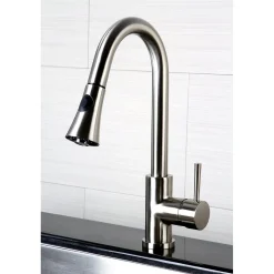 Kingston Brass Gourmetier Concord Deck Mount Single-Handle Pull-Down Kitchen Faucet