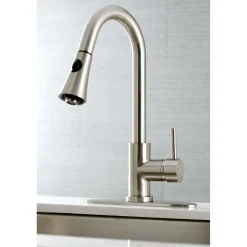 Kingston Brass Gourmetier Concord Deck Mount Single-Handle Pull-Down Kitchen Faucet