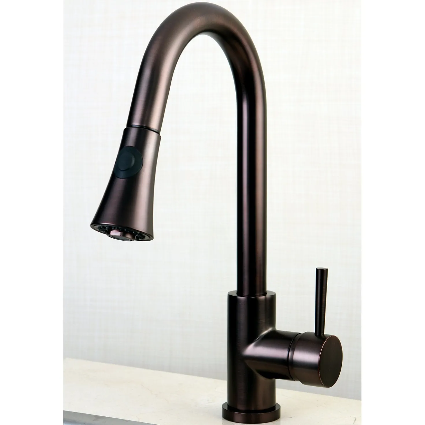 Kingston Brass Gourmetier Concord Deck Mount Single-Handle Pull-Down Kitchen Faucet