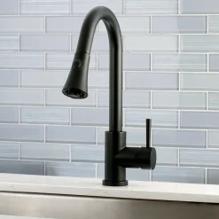 Kingston Brass Gourmetier Concord Deck Mount Single-Handle Pull-Down Kitchen Faucet