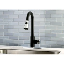 Kingston Brass Gourmetier Concord Deck Mount Single-Handle Pull-Down Kitchen Faucet