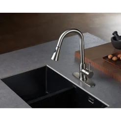 Kingston Brass Gourmetier Concord Deck Mount Single-Handle Pull-Down Kitchen Faucet
