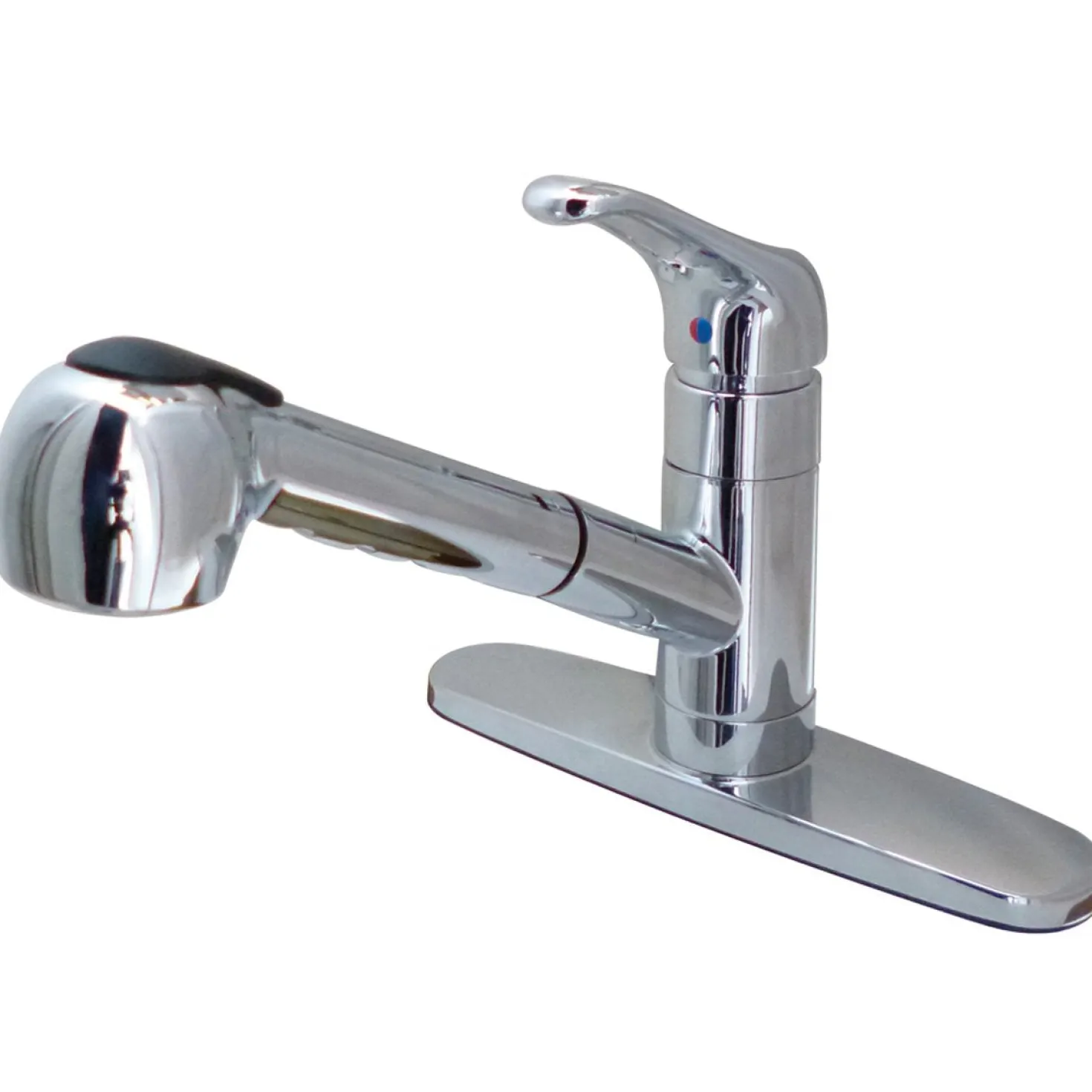 Kingston Brass Gourmetier GSC881NCLSP Century 8" Centerset Single Handle Kitchen Faucet with Pull-out Sprayer in Chrome