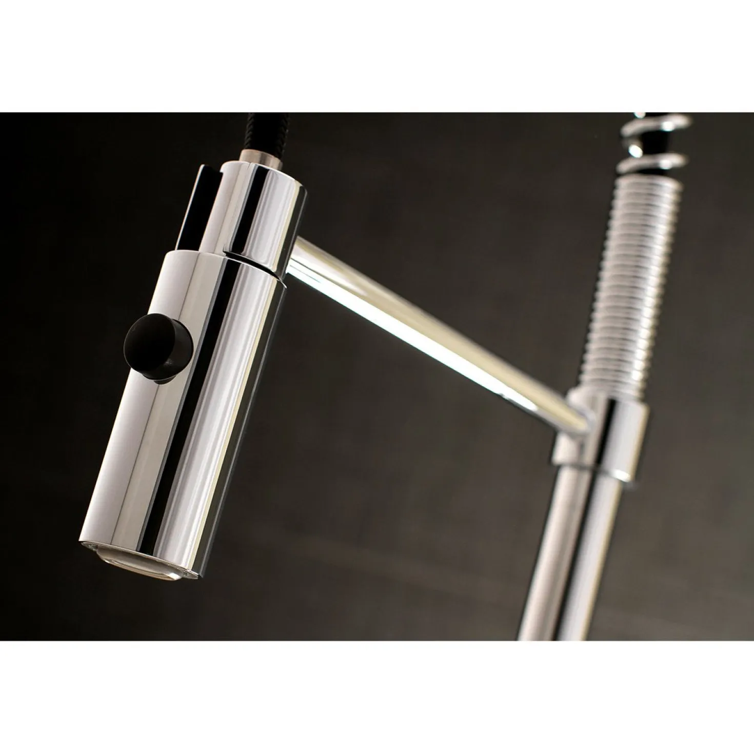 Kingston Brass Gourmetier Kaiser Deck Mount Single-Handle Pull-Down Kitchen Faucet