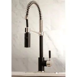 Kingston Brass Gourmetier Kaiser Deck Mount Single-Handle Pull-Down Kitchen Faucet