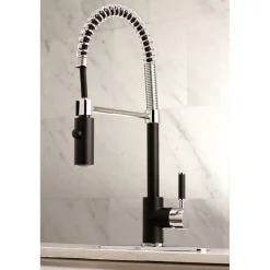 Kingston Brass Gourmetier Kaiser Deck Mount Single-Handle Pull-Down Kitchen Faucet