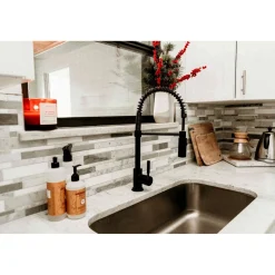 Kingston Brass Gourmetier Kaiser Deck Mount Single-Handle Pull-Down Kitchen Faucet