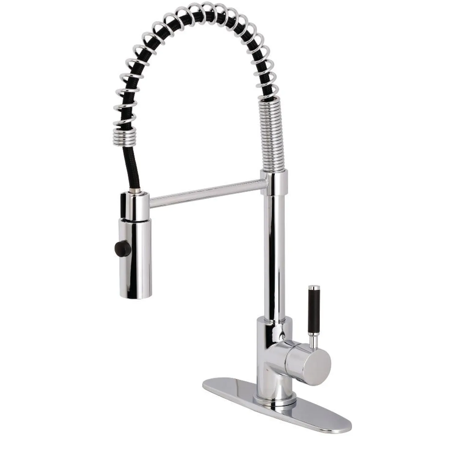 Kingston Brass Gourmetier Kaiser Deck Mount Single-Handle Pull-Down Kitchen Faucet