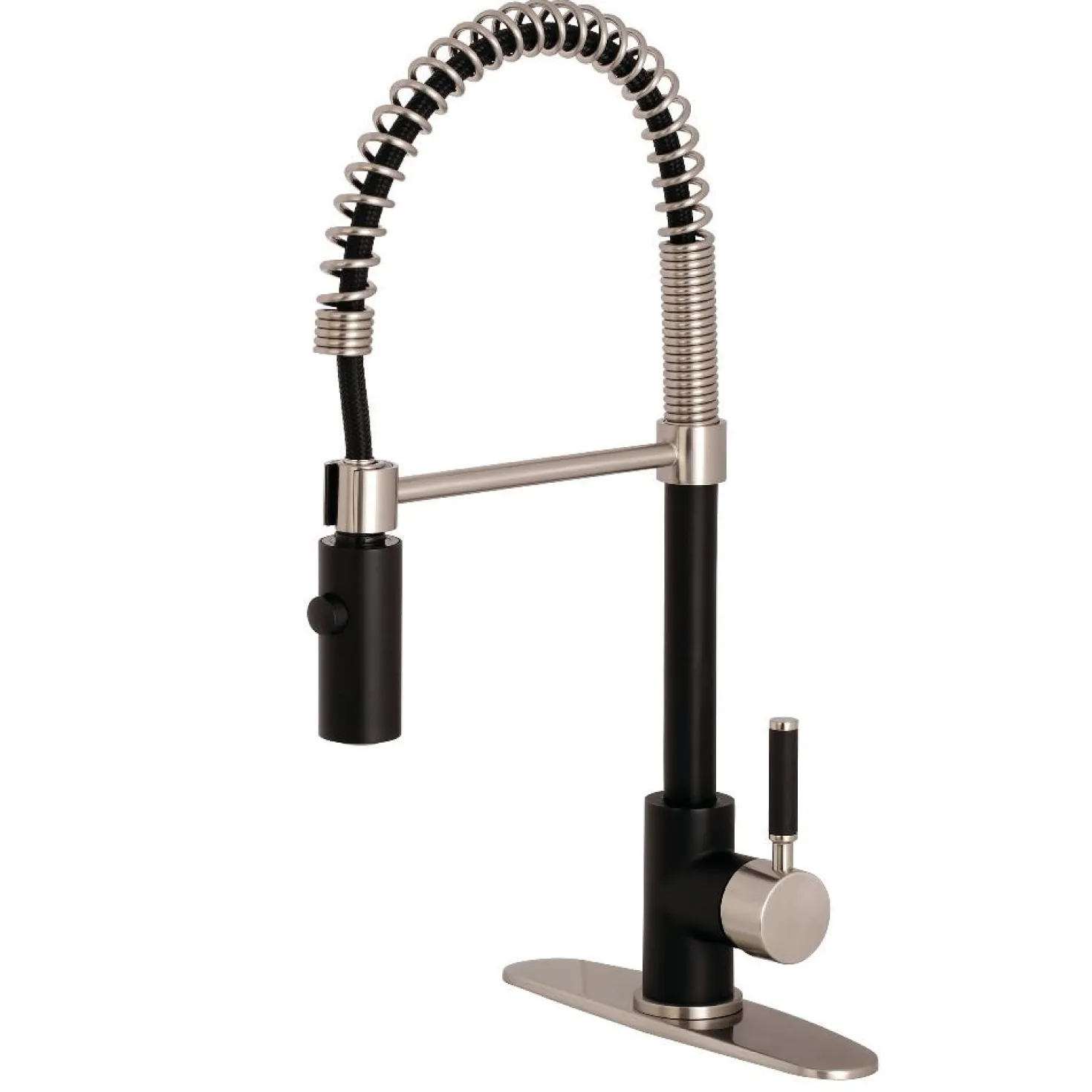 Kingston Brass Gourmetier Kaiser Deck Mount Single-Handle Pull-Down Kitchen Faucet