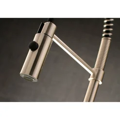 Kingston Brass Gourmetier Kaiser Deck Mount Single-Handle Pull-Down Kitchen Faucet