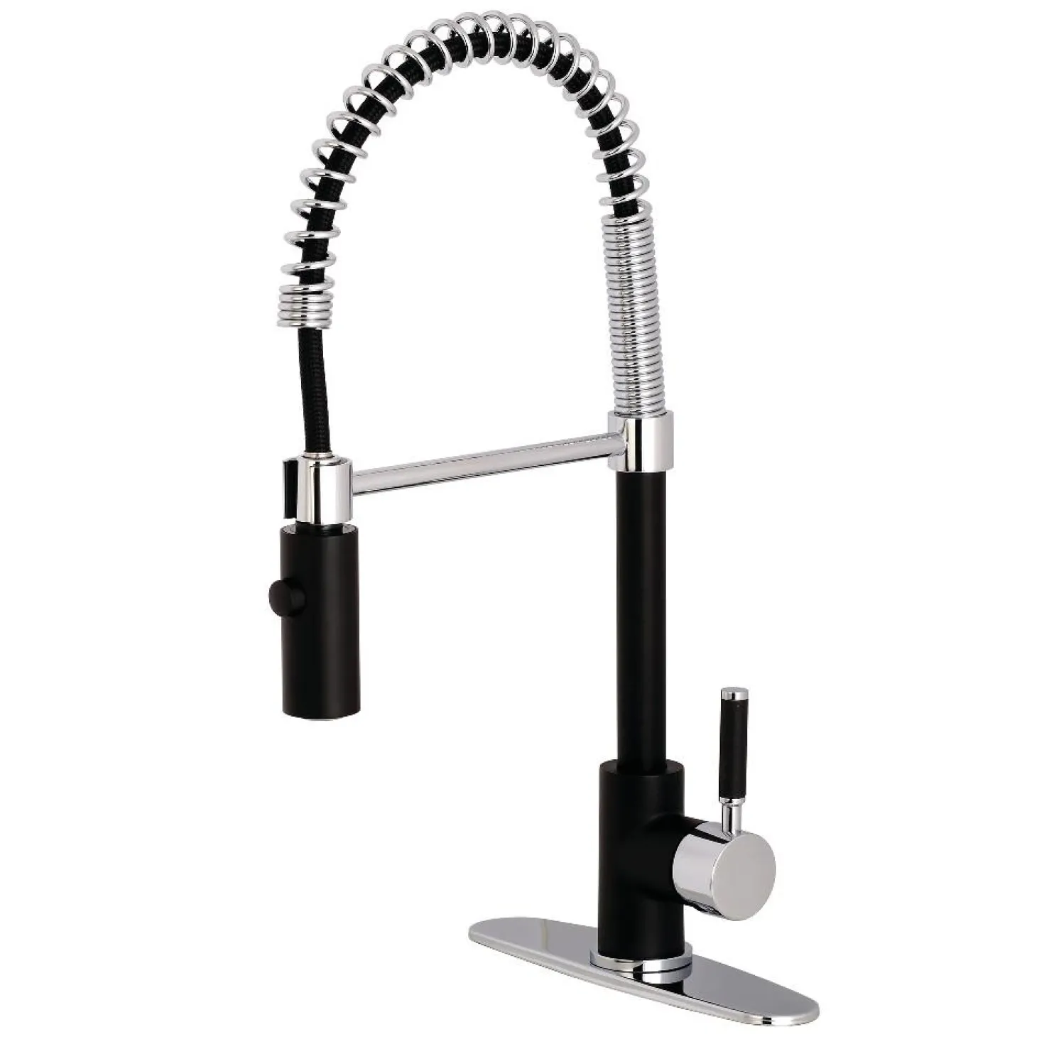 Kingston Brass Gourmetier Kaiser Deck Mount Single-Handle Pull-Down Kitchen Faucet