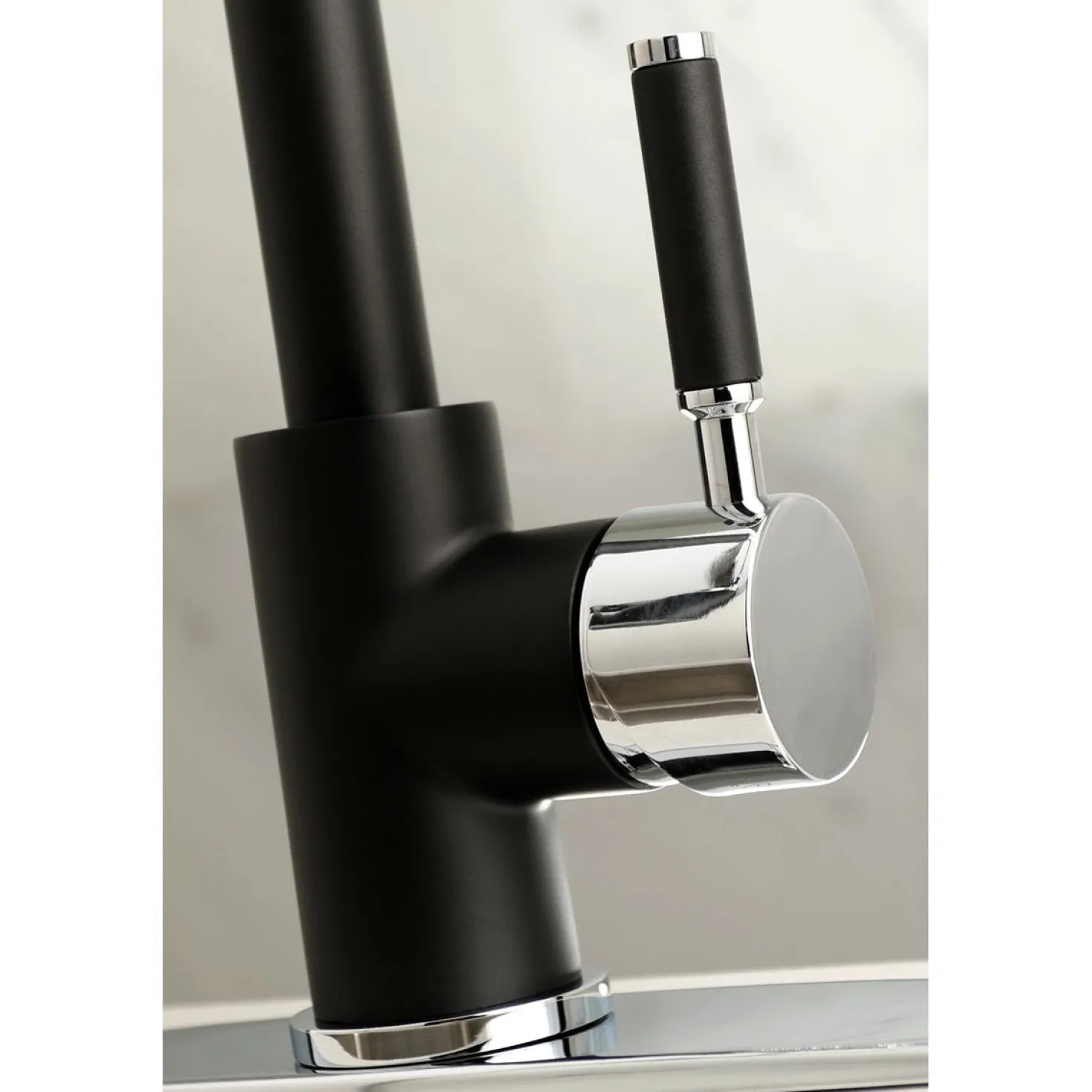 Kingston Brass Gourmetier Kaiser Deck Mount Single-Handle Pull-Down Kitchen Faucet