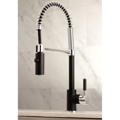 Kingston Brass Gourmetier Kaiser Deck Mount Single-Handle Pull-Down Kitchen Faucet