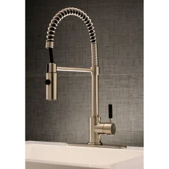 Kingston Brass Gourmetier Kaiser Deck Mount Single-Handle Pull-Down Kitchen Faucet