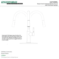 Kingston Brass Gourmetier Kaiser Single-Handle Pull-Down Kitchen Faucet